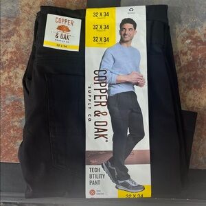 Copper & Oak Men's Black Straight Jeans 32 x 34 NWT